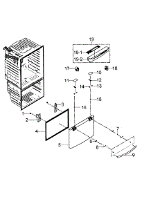 Freezer Door parts for Samsung Refrigerator RFG29PHDRS/XAA / from AppliancePartsPros.com