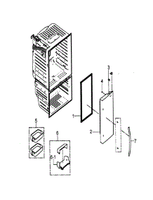 Right Door parts for Samsung Refrigerator RFG297HDBP/XAA / from AppliancePartsPros.com