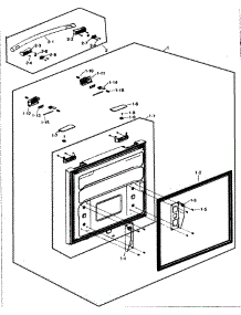 Freezer Door parts for Samsung Refrigerator RF217ABWP/XAA / from AppliancePartsPros.com
