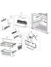 Freezer parts for Samsung Refrigerator RF4287HAWP/XAA / from AppliancePartsPros.com