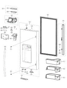 L Refrig Door parts for Samsung Refrigerator RF4287HAWP/XAA / from AppliancePartsPros.com