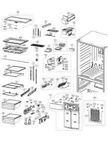 Refrig parts for Samsung Refrigerator RF4287HAWP/XAA / from AppliancePartsPros.com