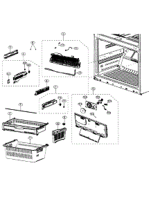 Freezer parts for Samsung Refrigerator RF4287HABP/XAA / from AppliancePartsPros.com