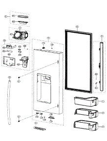 L Refrig Door parts for Samsung Refrigerator RF4287HABP/XAA / from AppliancePartsPros.com