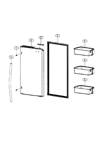 R Refrig Door parts for Samsung Refrigerator RF4287HABP/XAA / from AppliancePartsPros.com