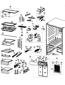 Refrig parts for Samsung Refrigerator RF4287HABP/XAA / from AppliancePartsPros.com