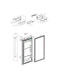 Refrigerator Right Door parts for Samsung Refrigerator RFG298AARS / from AppliancePartsPros.com