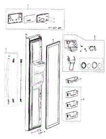 Fre Door parts for Samsung Refrigerator RS263TDRS/XAA / from AppliancePartsPros.com