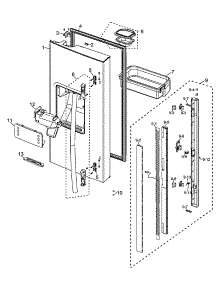Left Door parts for Samsung Refrigerator RF26XAEPN/XAA / from AppliancePartsPros.com