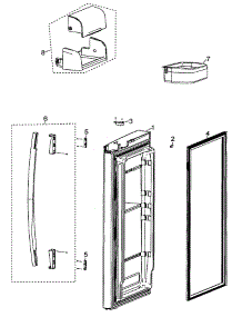 Right Door parts for Samsung Refrigerator RF26XAEPN/XAA / from AppliancePartsPros.com