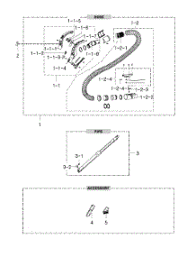 Hose Assy parts for Samsung Vacuum SC9630 / from AppliancePartsPros.com