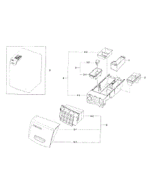 Drawer parts for Samsung Washer WF42H5000AW/A2-0000 / from AppliancePartsPros.com