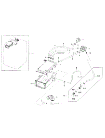Drawer Housing parts for Samsung Washer WF42H5000AW/A2-0000 / from AppliancePartsPros.com