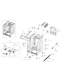 Frame & Cover parts for Samsung Washer WF42H5000AW/A2-0000 / from AppliancePartsPros.com