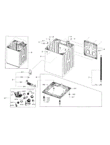 Frame Assy parts for Samsung Washer WA45H7200AW/A2-0000 / from AppliancePartsPros.com