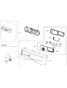 Control Panel parts for Samsung Washer WF361BVBEWR/A2-0001 / from AppliancePartsPros.com