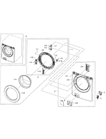 Door Assy parts for Samsung Washer WF361BVBEWR/A2-0001 / from AppliancePartsPros.com