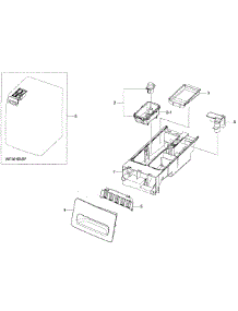 Drawer Assy parts for Samsung Washer WF361BVBEWR/A2-0001 / from AppliancePartsPros.com