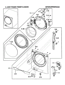 Front / Door parts for Samsung Washer WF405ATPAWR/AA-0000 / from AppliancePartsPros.com