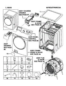 Main Assy parts for Samsung Washer WF405ATPAWR/AA-0000 / from AppliancePartsPros.com