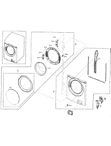 Door parts for Samsung Washer WF350ANR/XAA-0000 / from AppliancePartsPros.com