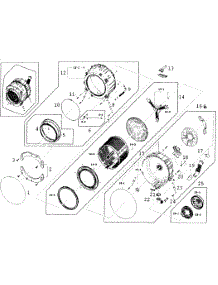 Drum parts for Samsung Washer WF350ANR/XAA-0000 / from AppliancePartsPros.com