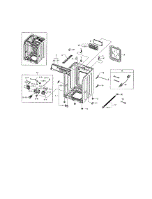 Frame & Cover parts for Samsung Washer WF461ABW/XAA / from AppliancePartsPros.com