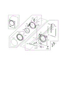 Frame Front & Door parts for Samsung Washer WF461ABW/XAA / from AppliancePartsPros.com