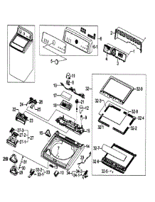 Control Panel parts for Samsung Washer WA5471ABP/XAA / from AppliancePartsPros.com