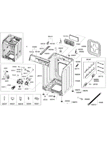 Frame / Cover parts for Samsung Washer WF448AAW/XAA / from AppliancePartsPros.com