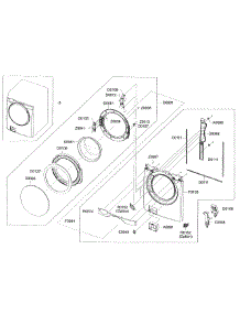 Front Frame / Door Assy parts for Samsung Washer WF448AAW/XAA / from AppliancePartsPros.com