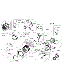 Tub / Drum Assy parts for Samsung Washer WF448AAW/XAA / from AppliancePartsPros.com