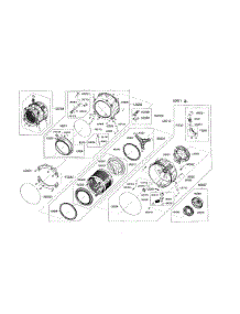 Tub & Drum parts for Samsung Washer WF448AAW/XAC / from AppliancePartsPros.com