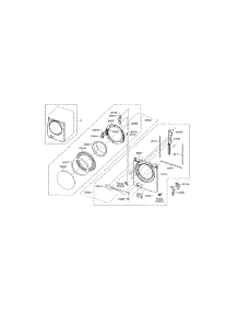 Frame Front And Door parts for Samsung Washer WF438AAR/XAA / from AppliancePartsPros.com