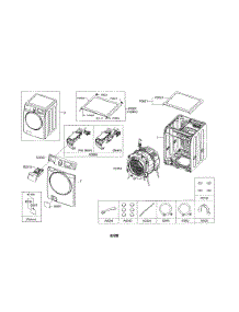 Main parts for Samsung Washer WF438AAR/XAA / from AppliancePartsPros.com