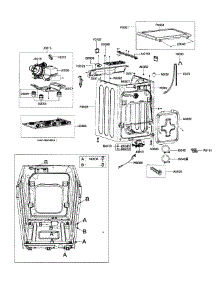 Frame Assy parts for Samsung Washer WF206ANS/XAC / from AppliancePartsPros.com