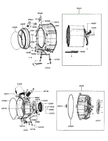 Tub Assy parts for Samsung Washer WF206ANS/XAC / from AppliancePartsPros.com