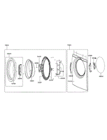 Door Assy parts for Samsung Washer WF203ANS/XAX / from AppliancePartsPros.com