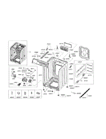 Frame & Cover parts for Samsung Washer WF448AAP/XAC / from AppliancePartsPros.com