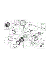 Tub & Drum parts for Samsung Washer WF448AAP/XAC / from AppliancePartsPros.com