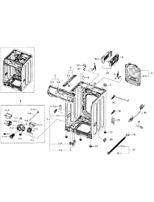 Frame & Cover parts for Samsung Washer WF42H5400AF/A2-0000 / from AppliancePartsPros.com