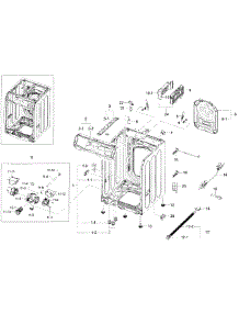 Frame & Cover parts for Samsung Washer WF42H5200AP/A2-0000 / from AppliancePartsPros.com