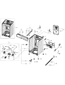 Frame & Cover parts for Samsung Washer WF56H9100AW/A2-0000 / from AppliancePartsPros.com