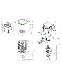Tub parts for Samsung Washer WA56H9000AP/A2-0000 / from AppliancePartsPros.com