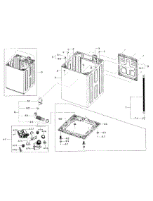 Frame parts for Samsung Washer WA56H9000AW/A2-0000 / from AppliancePartsPros.com