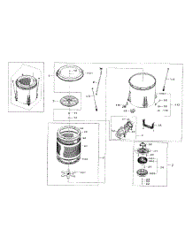 Tub parts for Samsung Washer WA48H7400AW/A2-0000 / from AppliancePartsPros.com