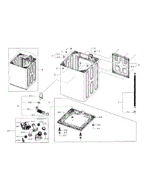 Frame Assy parts for Samsung Washer WA45H7000AW/A2-0000 / from AppliancePartsPros.com
