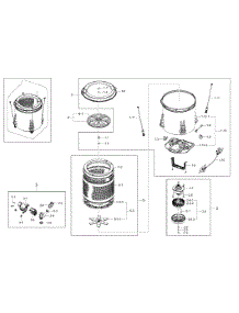 Tub parts for Samsung Washer WA422PRHDWR/AA-0000 / from AppliancePartsPros.com