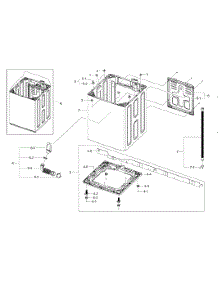 Frame parts for Samsung Washer WA456DRHDWR/AA-0000 / from AppliancePartsPros.com