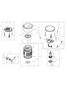 Tub parts for Samsung Washer WA456DRHDWR/AA-0000 / from AppliancePartsPros.com